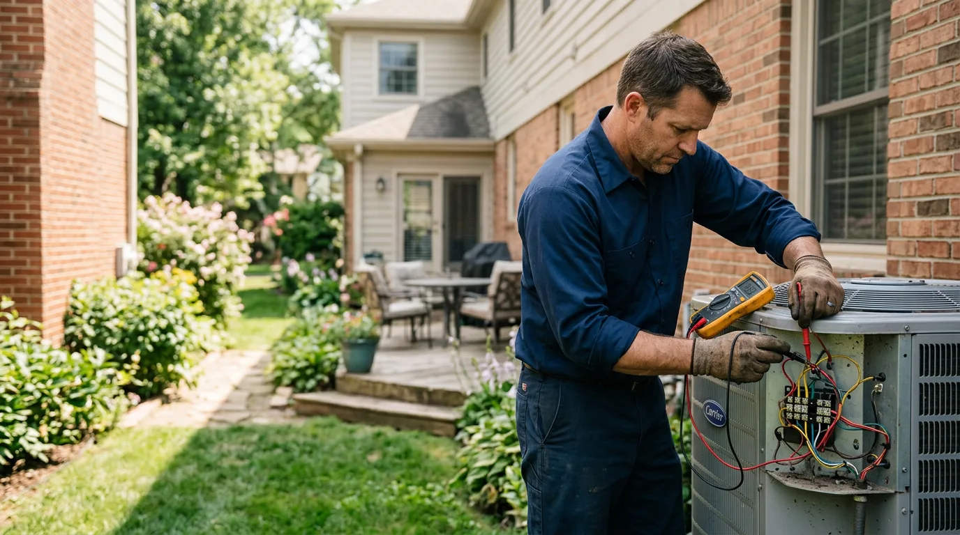 HVAC technician working near Cross River, NY